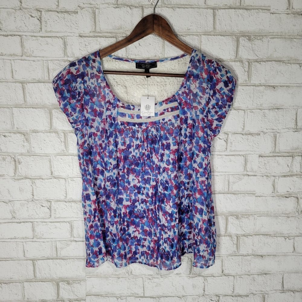 NWT Jessica Simpson lace back blouse